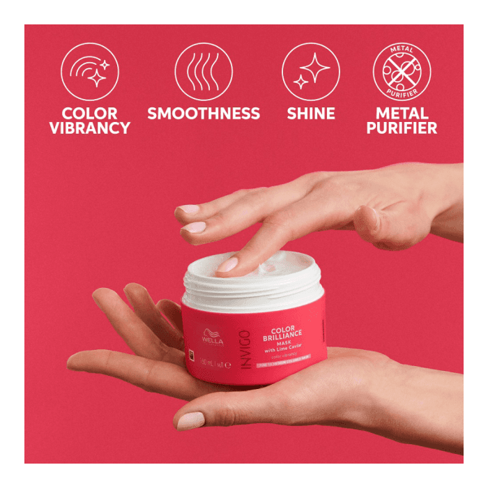 WELLA PROFESSIONALS spalvos gyvybingumą palaikanti kaukė COLOR BRILLIANCE FINE, 150 ml-2