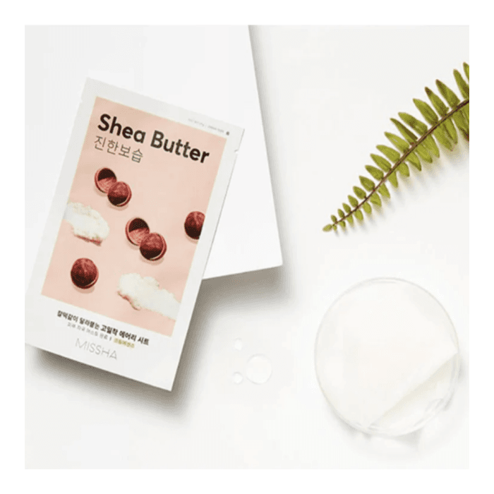 MISSHA lakštinė veido kaukė su taukmedžio sviestu, Airy Fit Sheet Mask Shea Butter, 19 g-1