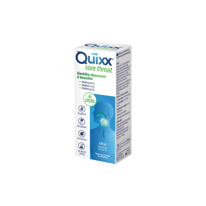Quixx, skystis gerklei, 100 ml