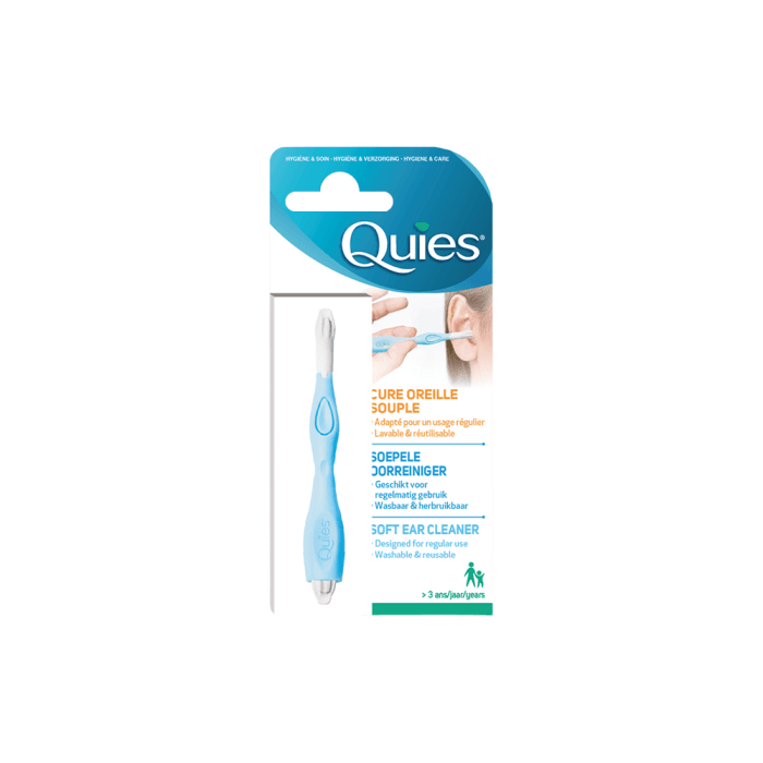 QUIES daugkartinis plastikinis ausų krapštukas (nuo 3 metų ), 1 vnt.