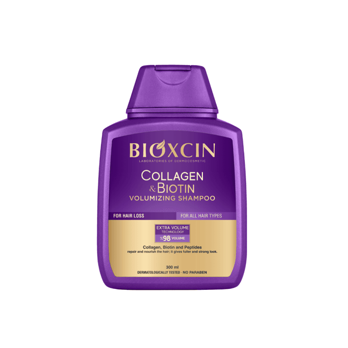 BIOXCIN COLLAGEN & BIOTIN apimties suteikiantis plaukų šampūnas, 300 ml-1