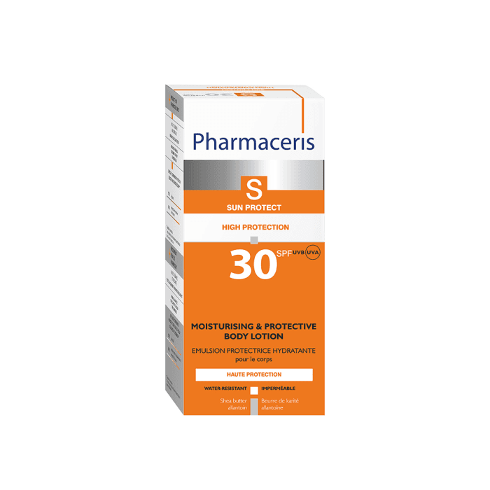 PHARMACERIS S, SUN BODY PROTECT Apsauginis drėkinamasis kūno losjonas, SPF30, 150 ml-1