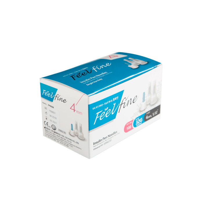 FEELFINE PEN adatos insulinui švirkšti, 4 mm, 32G, 100 vnt.-1