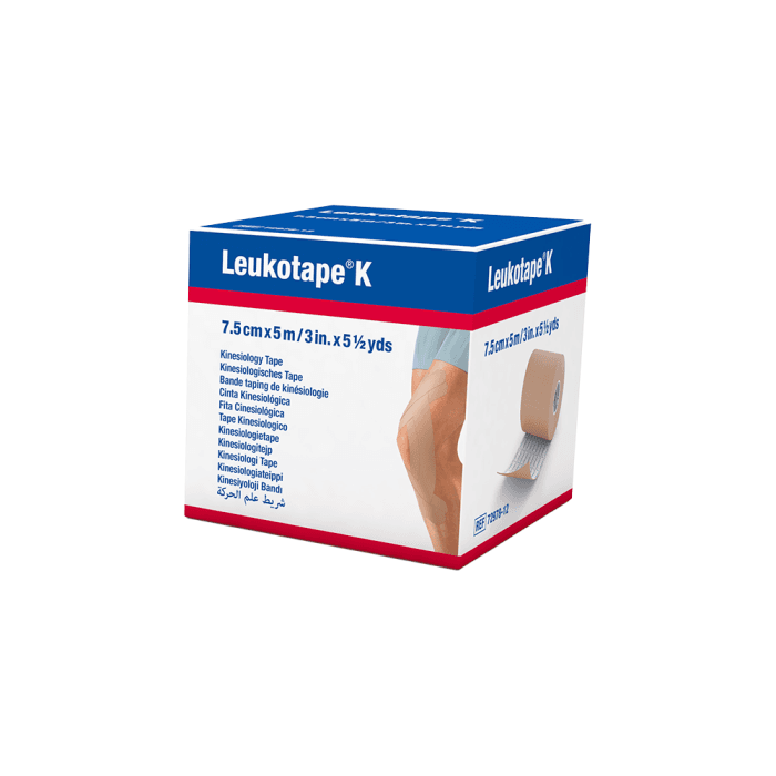 LEUKOTAPE K kineziterapinis pleistras, 7,5 cm x 5m, 1 vnt.
