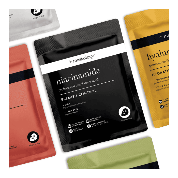 MASKOLOGY lakštinė veido kaukė su niacinamidu, 22 ml-2