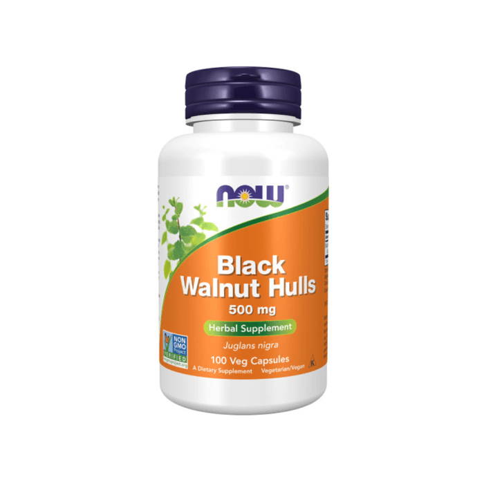 Black Walnut Hulls 500mg, 100 kapsulių