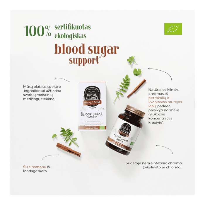 ROYAL GREEN BIO Blood Sugar Support  LT-EKO-001, 60 kapsulių-1