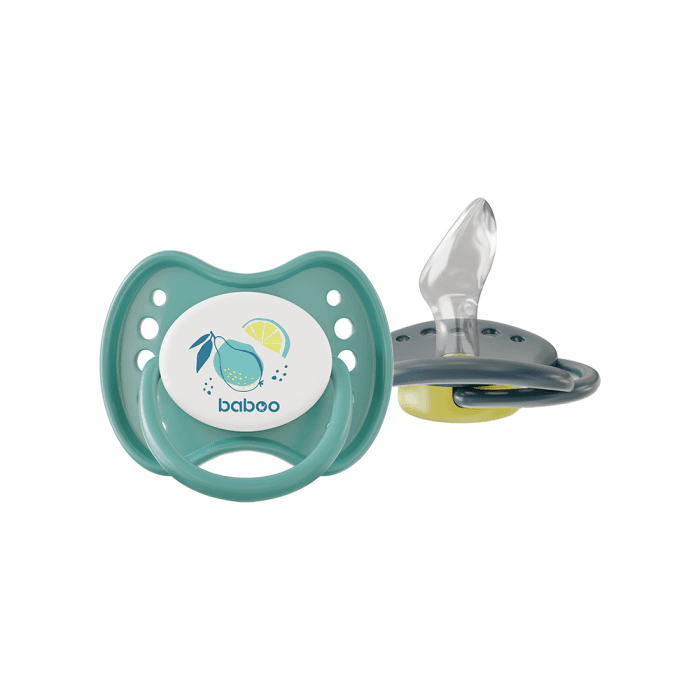BABOO® Calmy silikoninis ortodontinis čiulptukas su sterilizavimo dėžute, Lagoon Fiesta, 6+ mėn, 2 vnt.-1