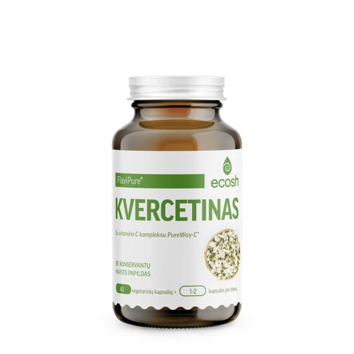 ECOSH kvercetinas su vitamino C kompleksu, 40 kapsulių
