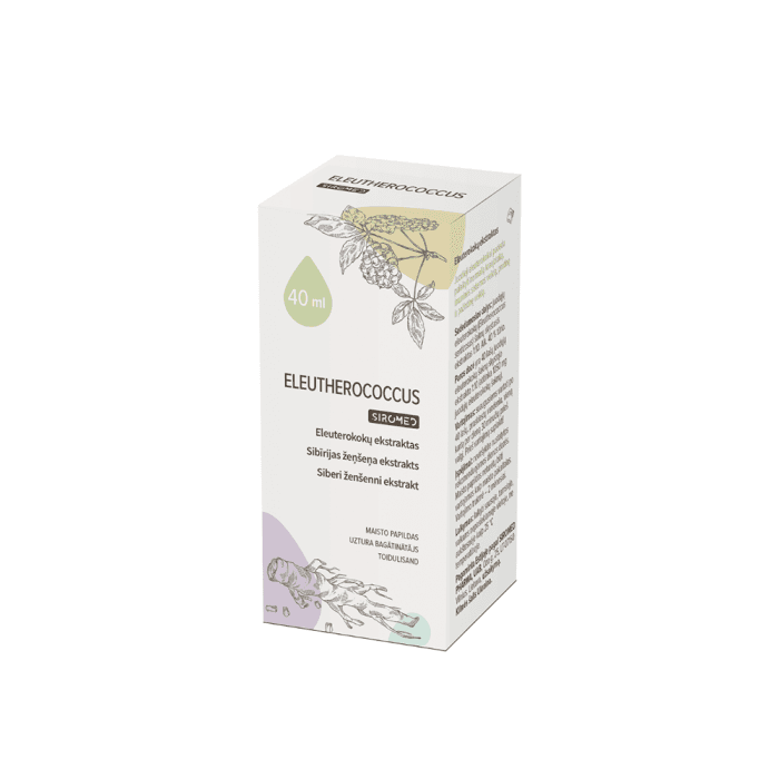 ELEUTHEROCOCCUS SIROMED eleuterokokų ekstraktas, 40 ml-1