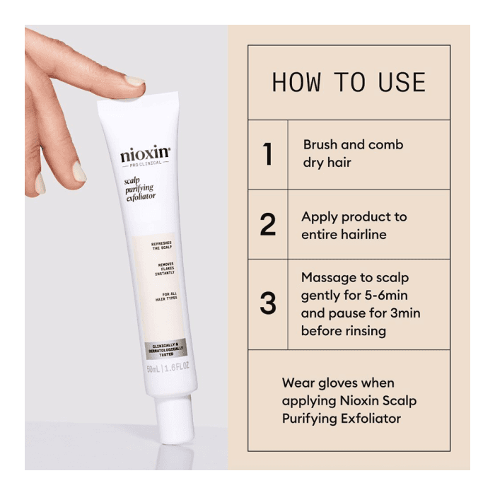 NIOXIN PRO CLINICAL galvos odos šveitiklis jautriai ir sausai odai SCALP PURIFYING EXFOLIATOR, 50 ml-1