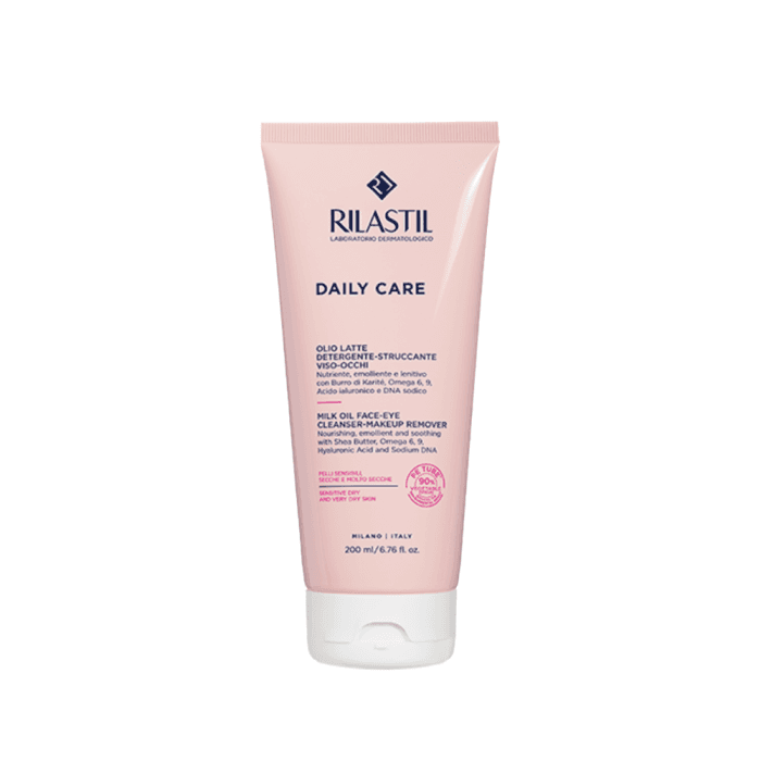 RILASTIL veido, akių ir makiažo pienelis DAILY CARE, 200 ml
