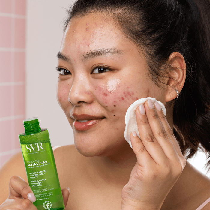 SVR šveičiamasis veido losjonas probleminei, į aknę linkusiai odai SEBIACLEAR MICRO-PEEL, 150 ml, 150 ml-2