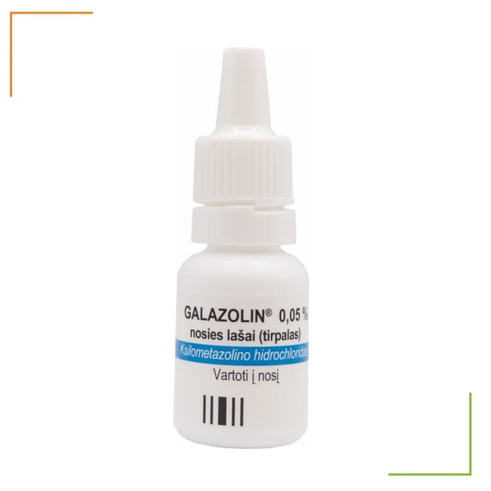 GALAZOLIN,  0,05 %, 10 ml, nosies lašai, tirpalas, N1-2