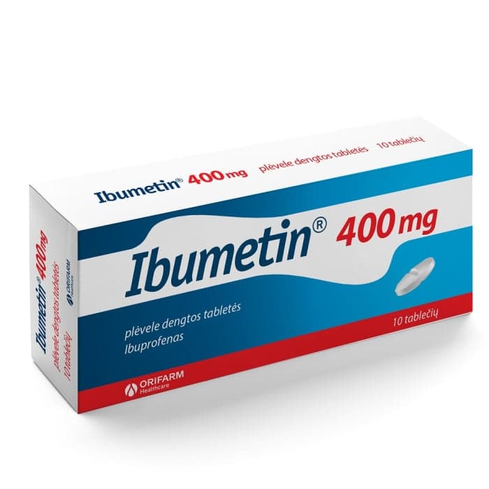 IBUMETIN, 400 mg, plėvele dengtos tabletės, N10