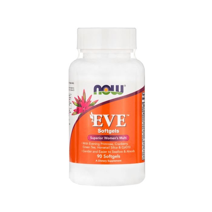 NOW multivitaminai moterims EVE, 90 minkštų kapsulių