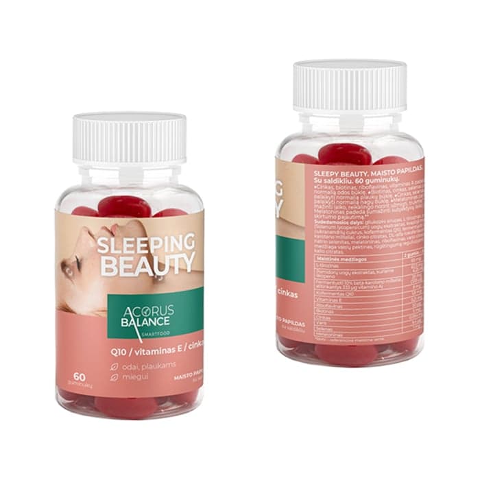 ACORUS BALANCE guminukai-vitaminai su melatoninu SLEEPING BEAUTY GUMMIES, 60 guminukų-1