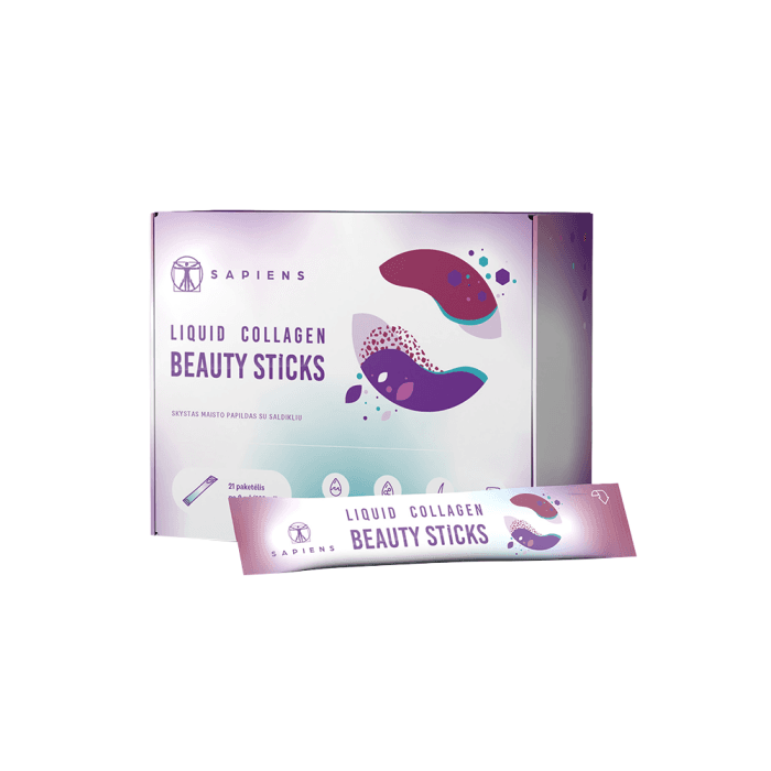 SAPIENS Liquid Collagen Beauty Sticks, 21 pakelių