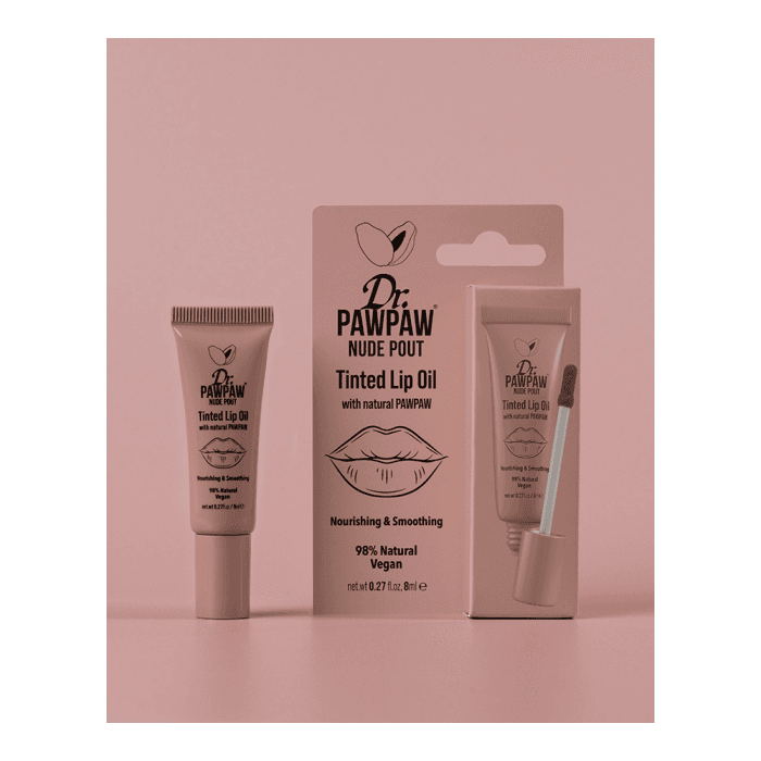 DR.PAWPAW lūpų aliejus su atspalviu NUDE POUTE, 8 ml-1
