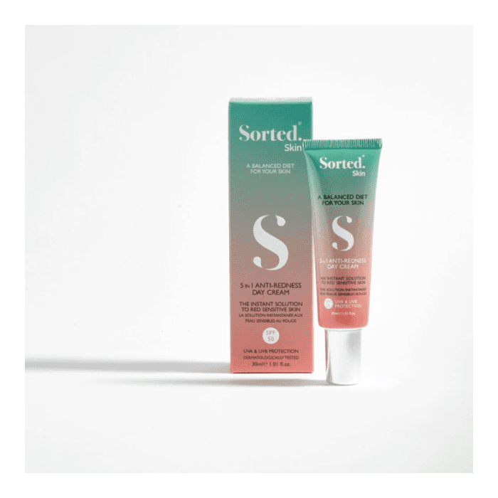 SORTED SKIN  "5 in 1" Dieninis kremas raustančiai odai SPF50, 30 ml-1