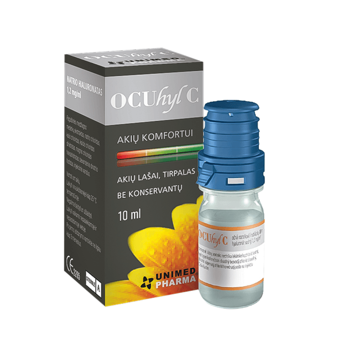 OCUHYL C 1.2 mg/ml akių lašai, 10 ml tirpalas