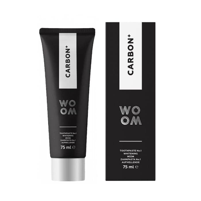 WOOM balinamoji dantų pasta su aktyvuota anglimi CARBON+, 75 ml