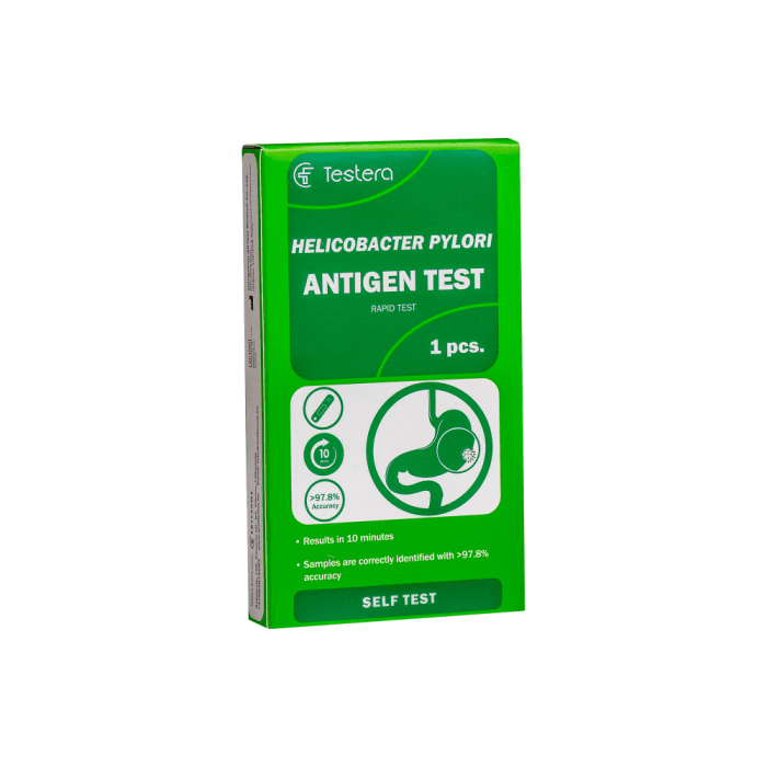 TESTERA testas HELICOBACTER PYLORI, 1 vnt.