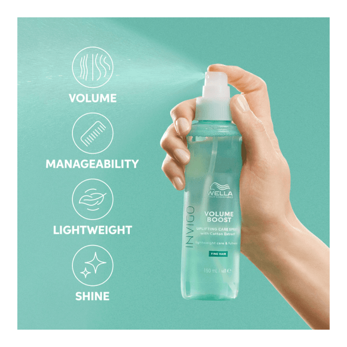 WELLA PROFESSIONALS apimties plaukams suteikianti purškiamoji dulksna INVIGO VOLUME BOOST UPLIFTING CARE SPRAY, 150 ml-2
