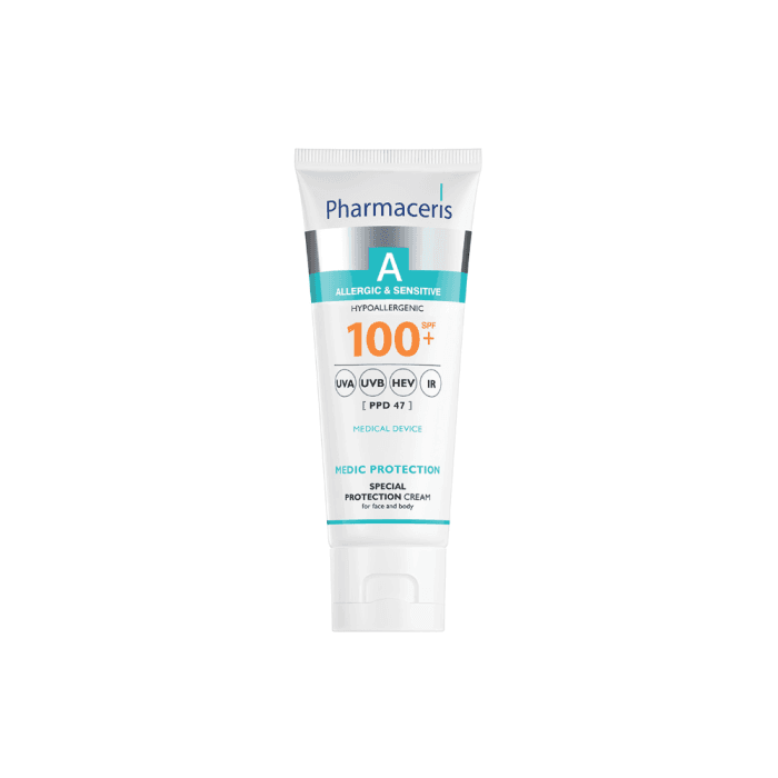 PHARMACERIS A apsauginis veido ir kūno kremas MEDIC PROTECTION, SPF 100, 75 ml
