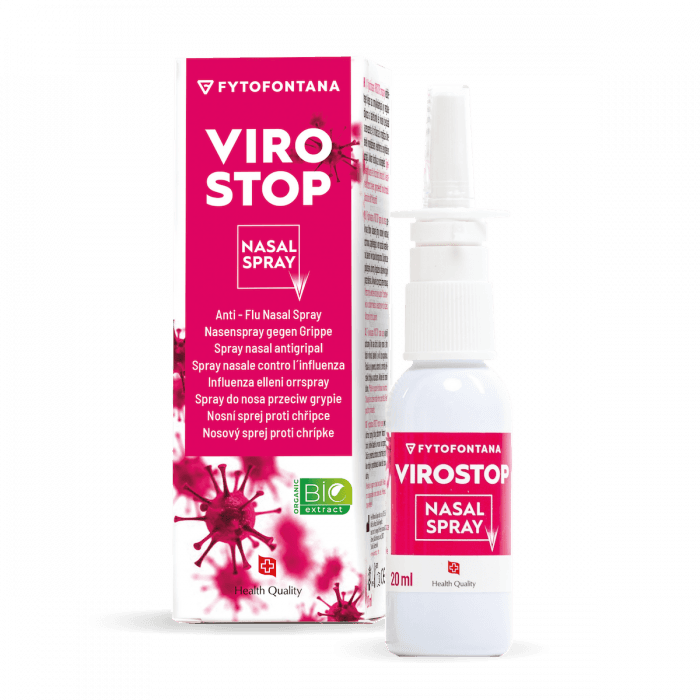 FYTOFONTANA VIROSTOP nosies purškalas, skirtas apsaugai nuo gripo ir kitų virusų, sukeliančių viršutinių kvėpavimo takų uždegimus, 20 ml