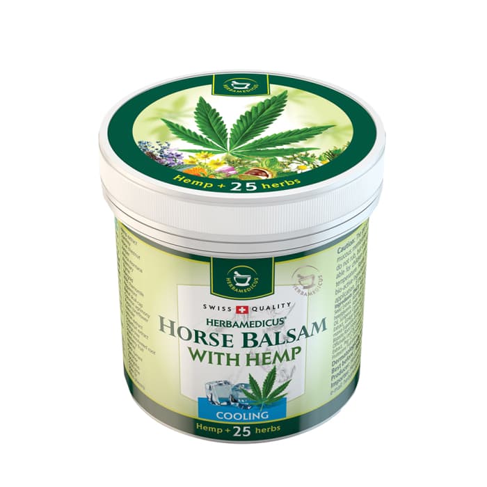 HERBAMEDICUS/SWISSMEDICUS šaldomasis kūno balzamas su kanapių ekstraktu HORSE BALSAM, 250 ml