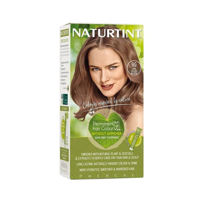 NATURTINT ilgalaikiai plaukų dažai be amoniako NATURALLY BETTER, 6G DARK GOLDEN BLONDE, 170 ml