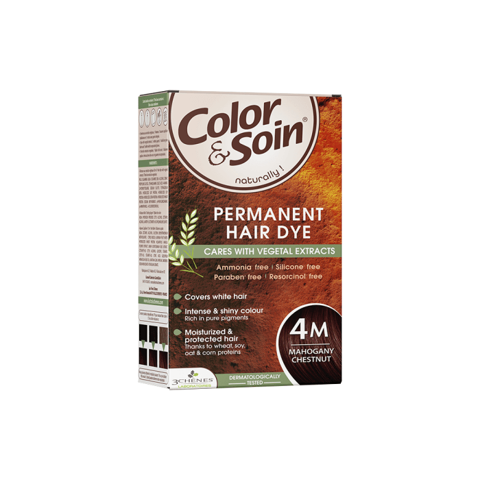 COLOR & SOIN plaukų dažai be amoniako 4M Mahogany Chestnut, 135 ml-1