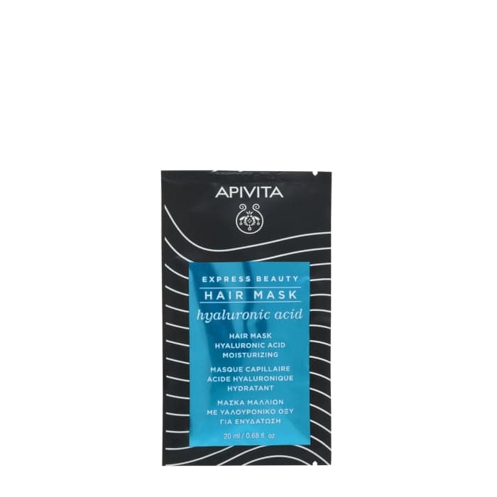 APIVITA drėkinamoji plaukų kaukė su hialuronu EXPRESS BEAUTY, 20 ml