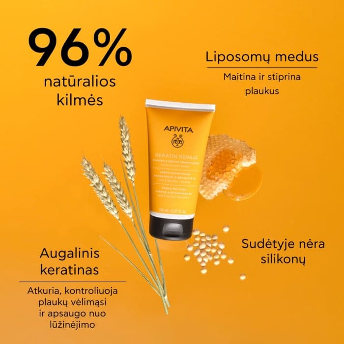APIVITA maitinamasis kondicionierius su keratinu, 150 ml-2