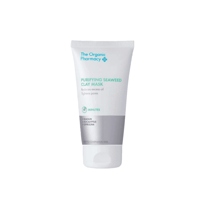 THE ORGANIC PHARMACY jūros dumblių ir molio veido kaukė PURIFYING SEAWEED CLAY MASK, 60 ml