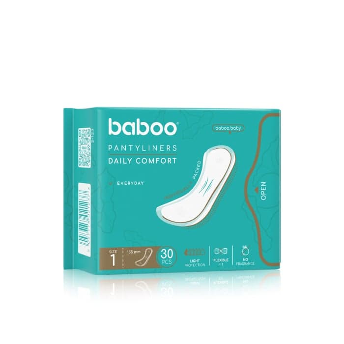 Baboo higieniniai kasdieniai įklotai, 30 vnt, 1 dydis, 30 vnt.