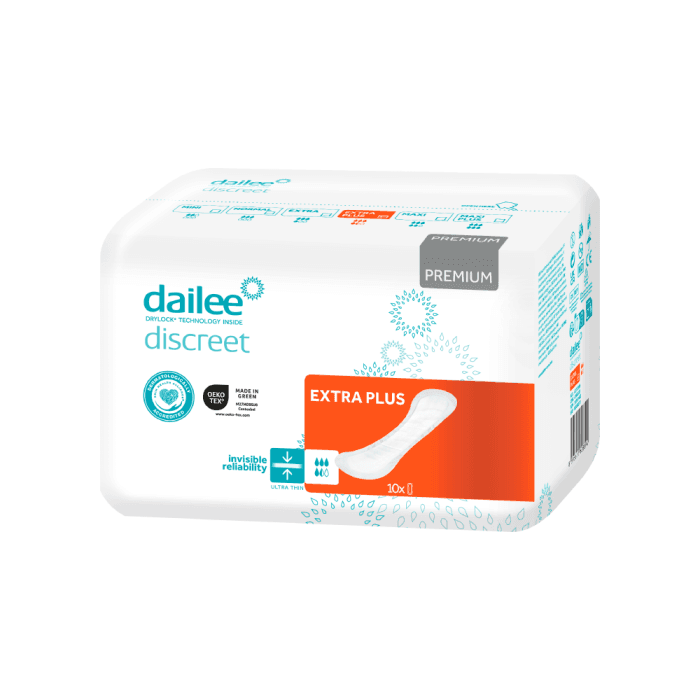 DAILEE Discreet Premium Slim Extra Plus moteriški įklotai, 10 vnt.