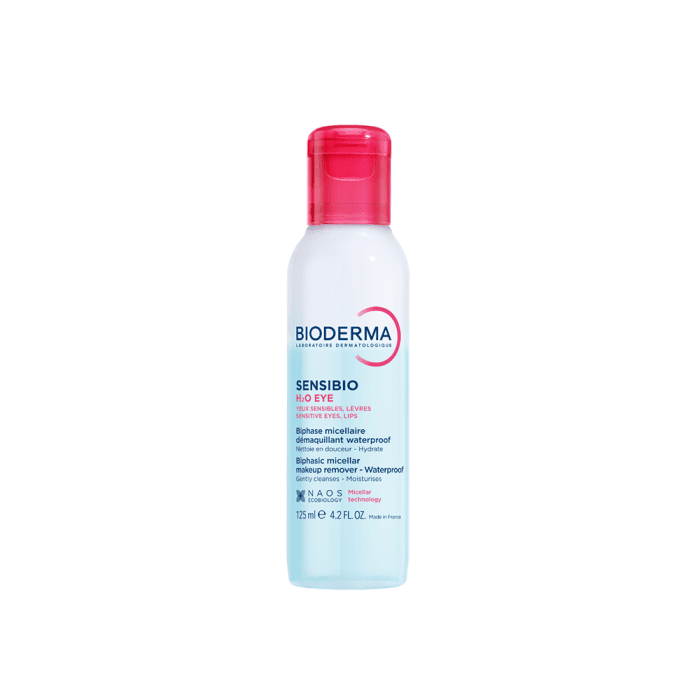 BIODERMA dvifazis micelinis makiažo valiklis jautriai odai SENSIBIO H2O EYE, 125 ml