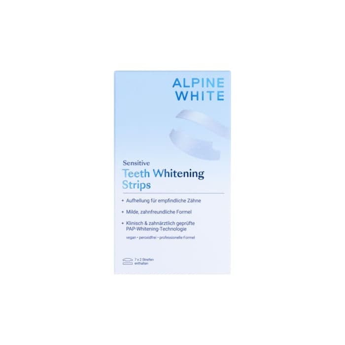 ALPINE WHITE, Sensitive Dantų balinimo juostelės jautriems dantims, 7vnt, 7 vnt.