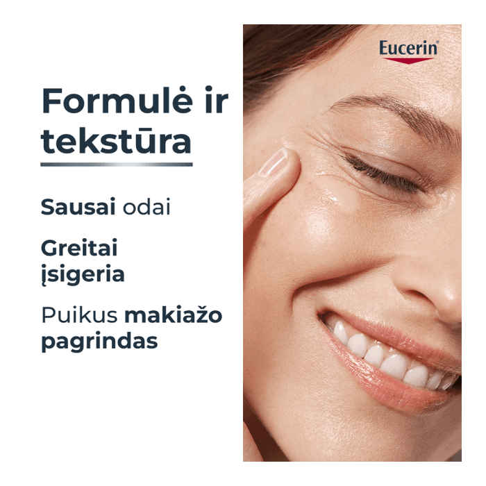 EUCERIN dieninis veido kremas HYALURON-FILLER +3x EFFECT sausai odai, SPF 15, papildymo pakuotė, 50 ml-1
