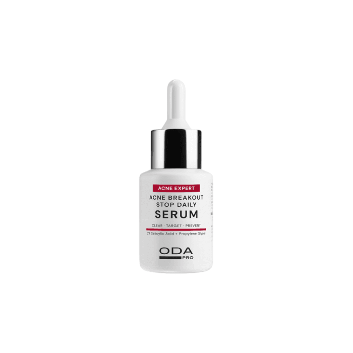 ODA PRO spuogų kontrolei serumas, su 2% salicilo rūgštimi, ACNE EXPERT, 30 ml
