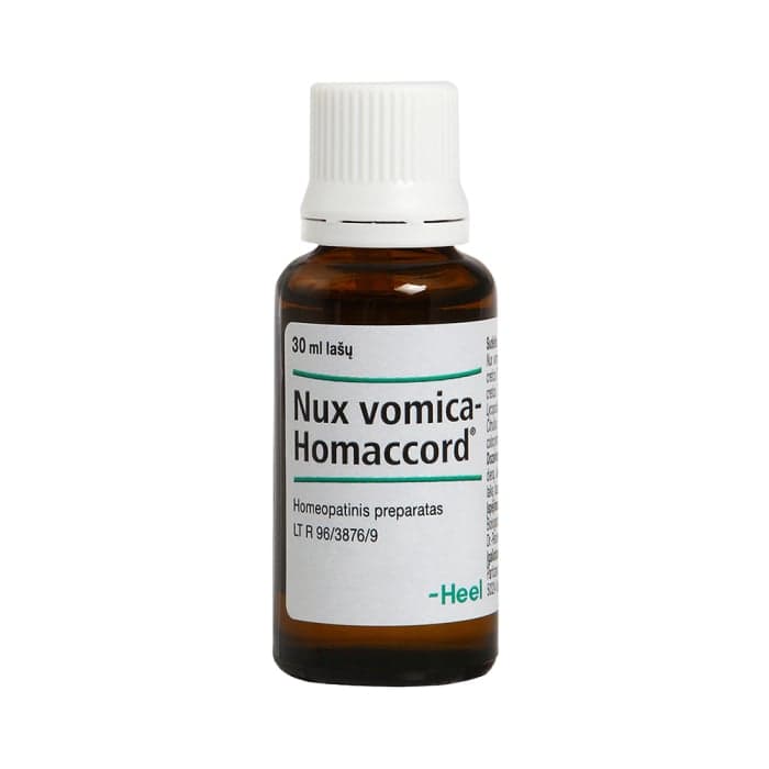Nux vomica-Homaccord, 30 ml ir aplikatorius su lašintuvu, geriamieji lašai, tirpalas, N1