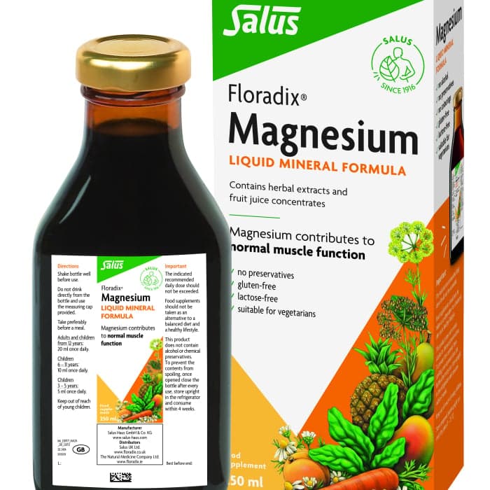 FLORADIX MAGNESIUM skysta magnio formulė, 250 ml+matavimo indelis