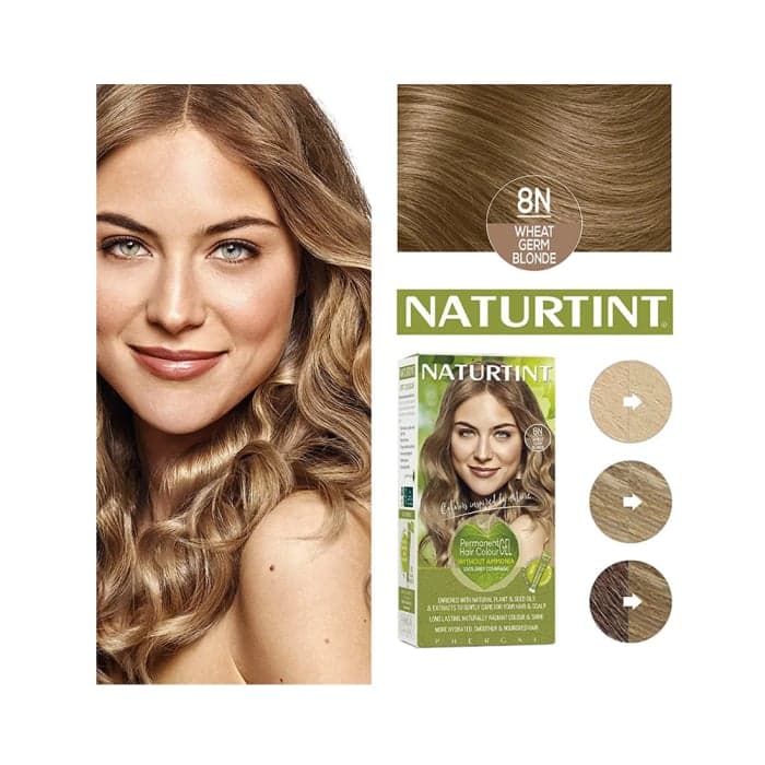 NATURTINT ilgalaikiai plaukų dažai be amoniako NATURALLY BETTER, 8N WHEAT GERM BLONDE, 170 ml-1
