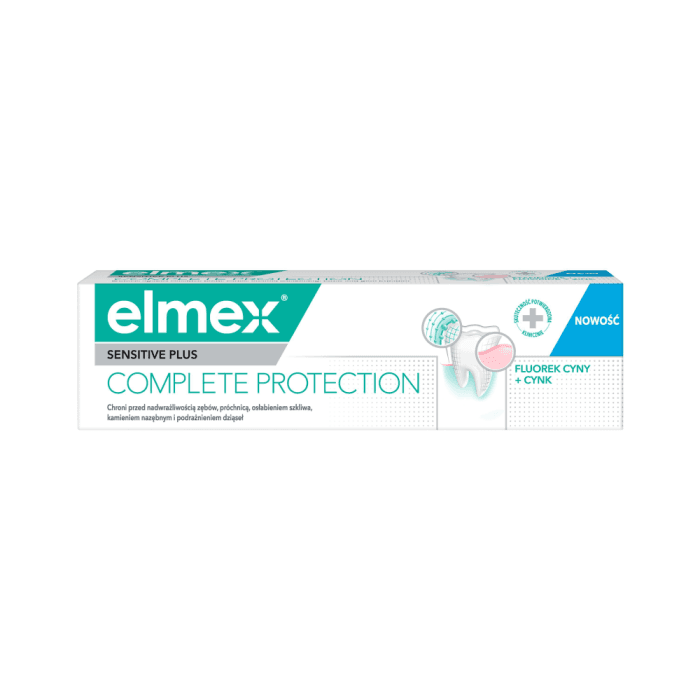 ELMEX dantų pasta jautrių dantų apsaugai SENSITIVE PLUS COMPLETE PROTECTION, nuo 12 metų, 75 ml, 75 ml