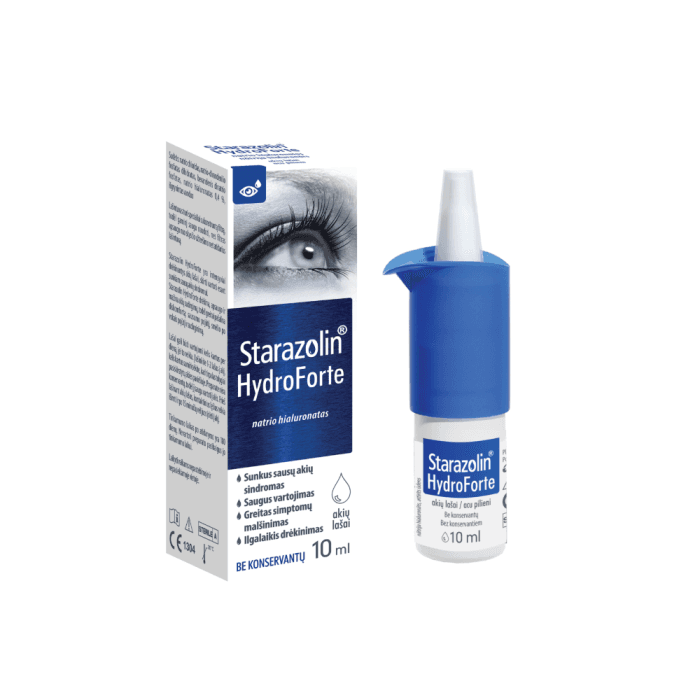 STARAZOLIN akių lašai HYDROFORTE, 10 ml