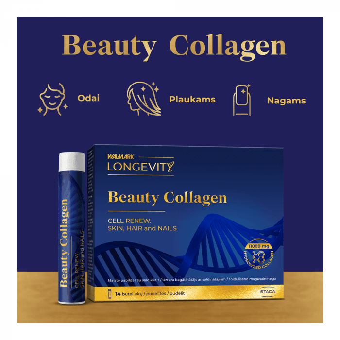 WALMARK LONGEVIT Beauty Collagen Shots, 14 buteliukų-1