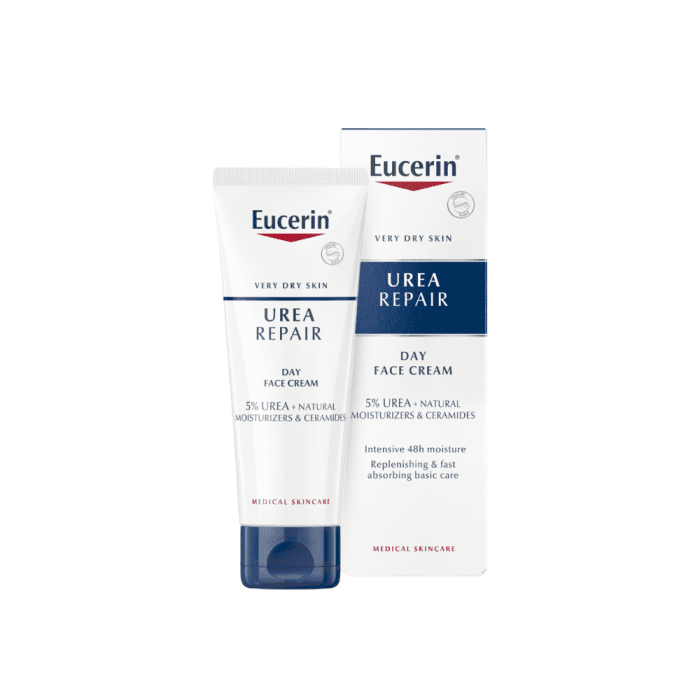 EUCERIN dieninis veido kremas sausai odai su 5% šlapalo UREA REPAIR, 50 ml