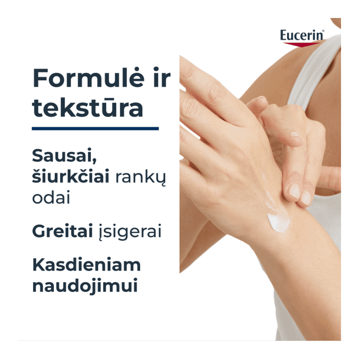EUCERIN rankų kremas sausai odai su 5% šlapalo UREA REPAIR, 75 ml-2